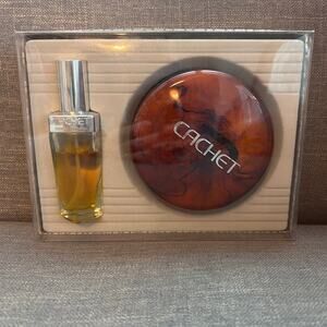 Vintage Cachet Prince Matchabelli Dusting Powder and Perfume Set In Box